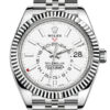 Sky Dweller White Dial 18K White Gold Bezel Steel Jubilee Men's Watch 326934