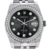 Datejust 36 Black Jubilee design set with Diamonds Dial 18k White Gold Diamond Bezel Jubilee Men's Watch 116244