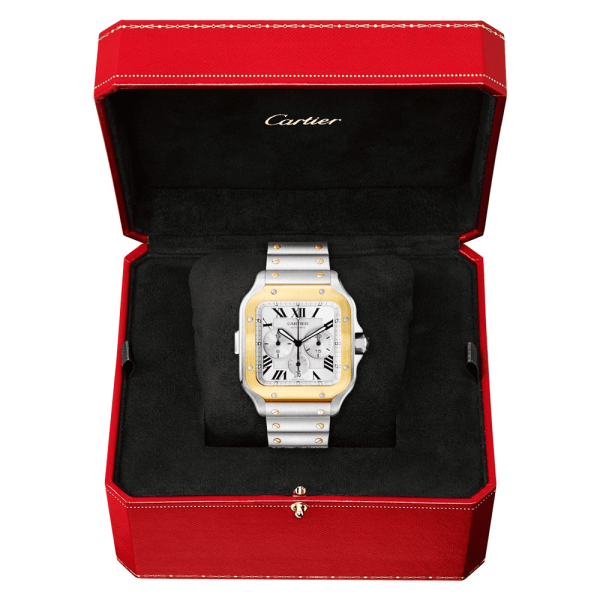 Santos de Cartier XL Chronograph Steel & 18ct Yellow Gold Watch