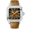 Santos de Cartier Large Brown Dial Automatic Bracelet/Strap Watch