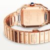 Santos de Cartier Medium Automatic 18ct Rose Gold Bracelet Watch