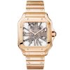 Santos de Cartier Large 18ct Rose Gold Men's Skeleton Dial Watch