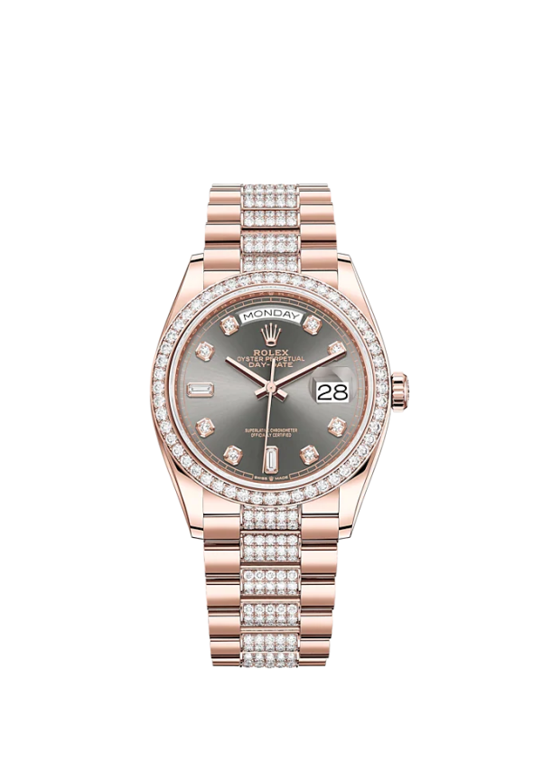 Rolex Day-Date, 36mm, 18k Everose Gold, Ref# 128345rbr-0053