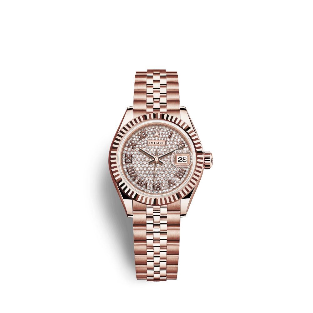 Rolex Lady-Datejust 28, 18k Everose Gold, Ref# 279175-0024