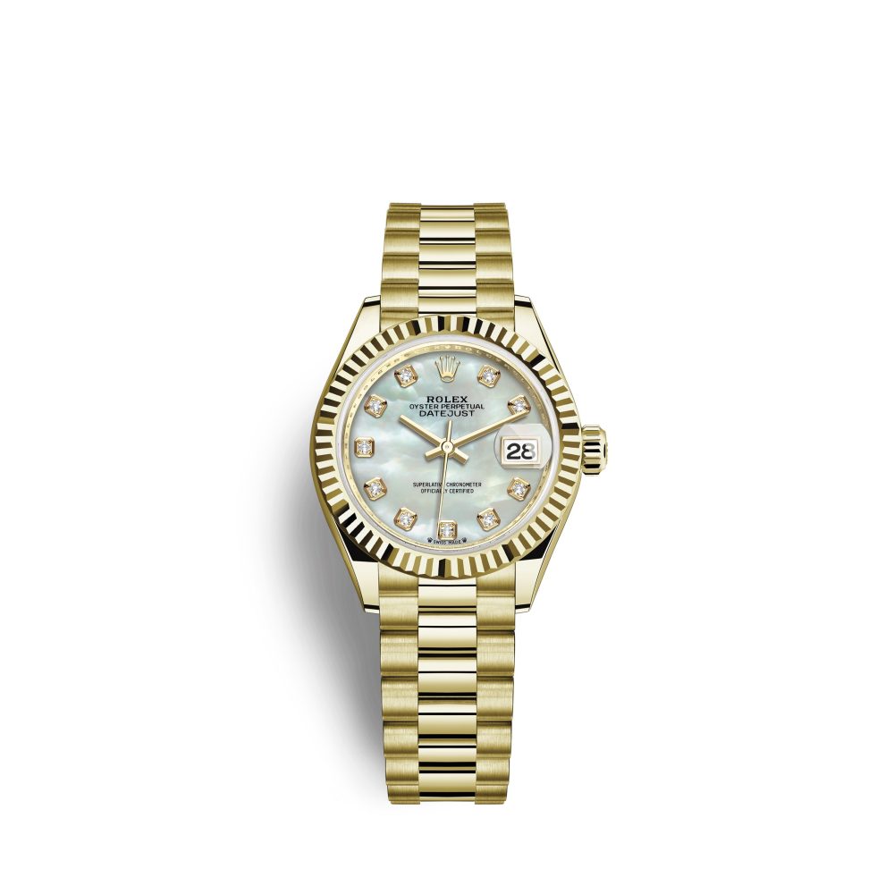 Rolex Lady-Datejust 28, 18k Yellow Gold, Ref# 279178-0025