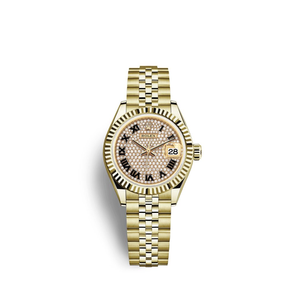 Rolex Lady-Datejust 28, 18k Yellow Gold, Ref# 279178-0032