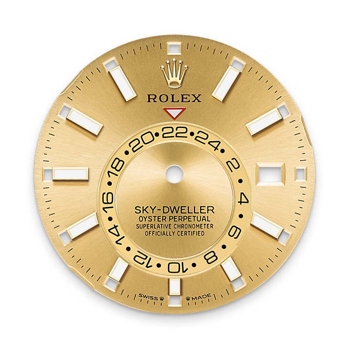 Rolex Sky-Dweller, 42mm, Oystersteel and 18k Yellow Gold, Champagne, Oyster, Ref# 336933-0001