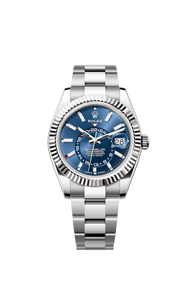 Rolex Sky-Dweller, 42mm, Oystersteel and 18k White Gold, Blue, Oyster, Ref# 336934-0005