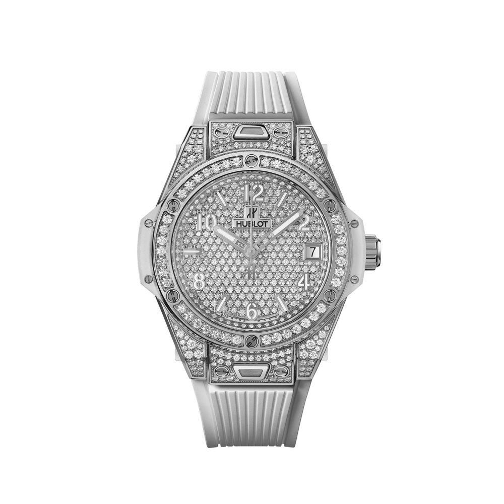 Hublot Big Bang ONE CLICK STEEL WHITE FULL PAVÉ Ref# 465.SE.9010.RW.1604