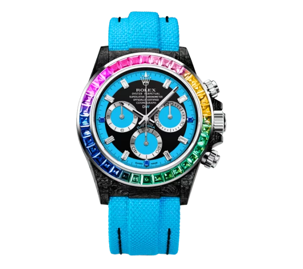 ROLEX Diw Daytona carbon rainbow blue 40mm carbon