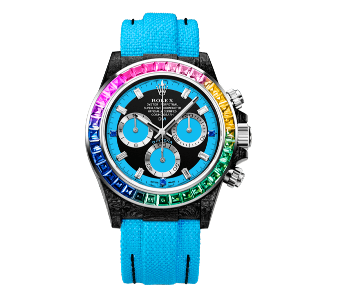 ROLEX Diw Daytona carbon rainbow blue 40mm carbon