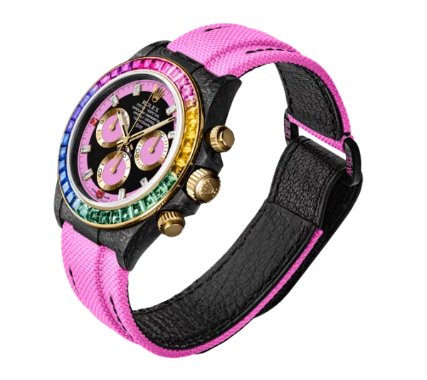 ROLEX Diw Daytona carbon rainbow pink 40mm carbon