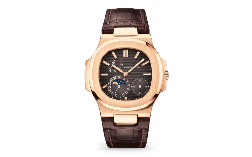 Patek Philippe Nautilus Date, Moon Phases Watch, 18k Rose Gold, 40mm, Ref# 5712R-001