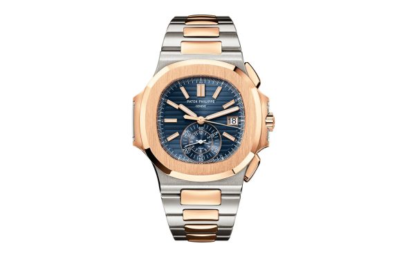 Patek Philippe Nautilus Flyback Chronograph, Date Watch, 18k Rose Gold and Stainless Steel, 40,5 mm, Ref# 5980/1AR-001