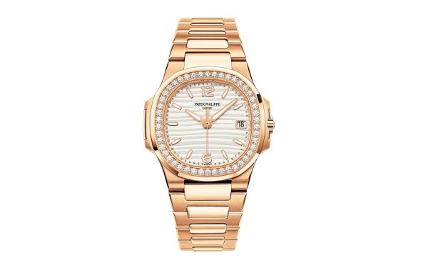 Patek Philippe Nautilus Quartz Diamond Ladies Watch, 18k Rose Gold, 32mm, Ref# 7010/1R-011